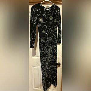 A.J Bari Black and Silver Dress